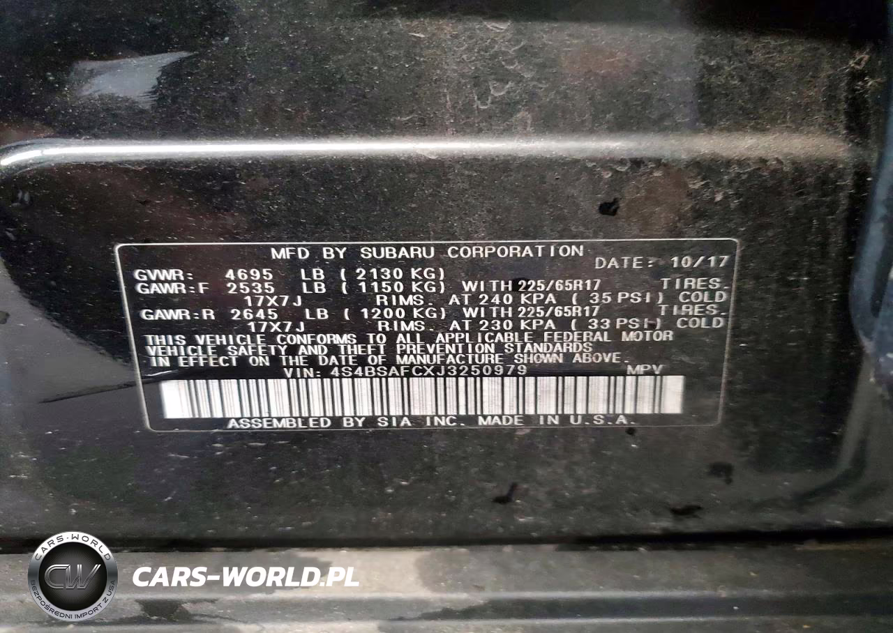 2018 Subaru Outback 2.5I Premium VIN:4S4BSAFCXJ3250979 - 12