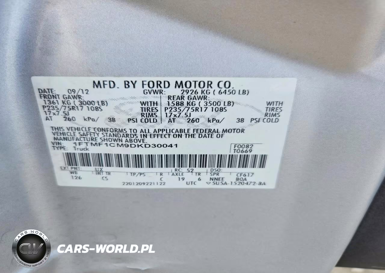 2013 Ford F150 VIN:1FTMF1CM9DKD30041 - 13