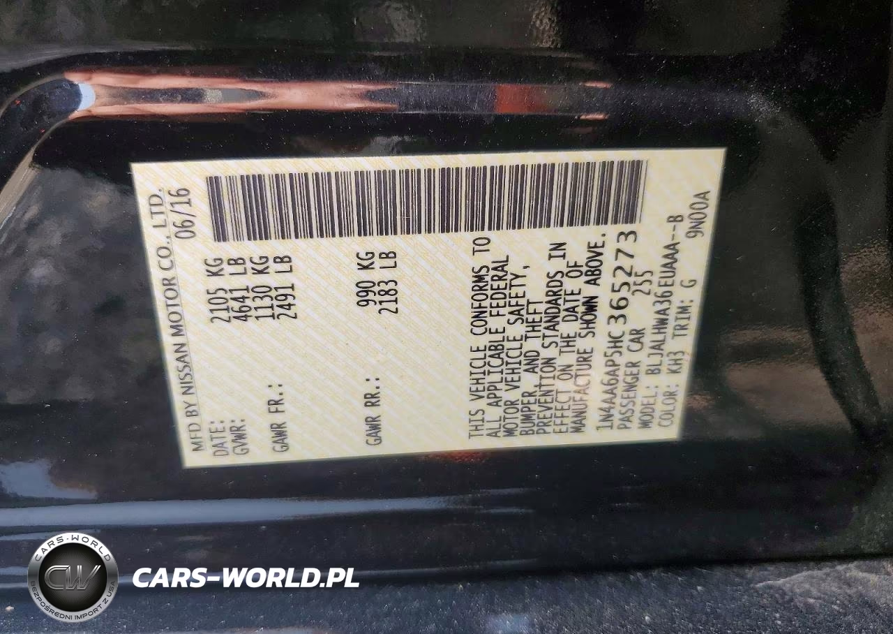 2017 Nissan Maxima Platinum VIN:1N4AA6AP5HC365273 - 12
