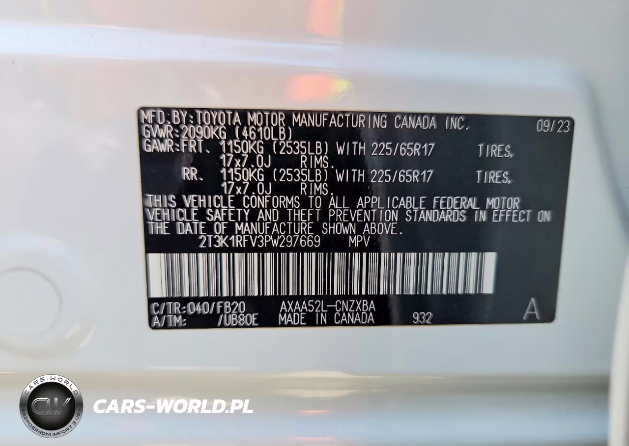 2023 Toyota Rav4 Le VIN:2T3K1RFV3PW297669 - 12