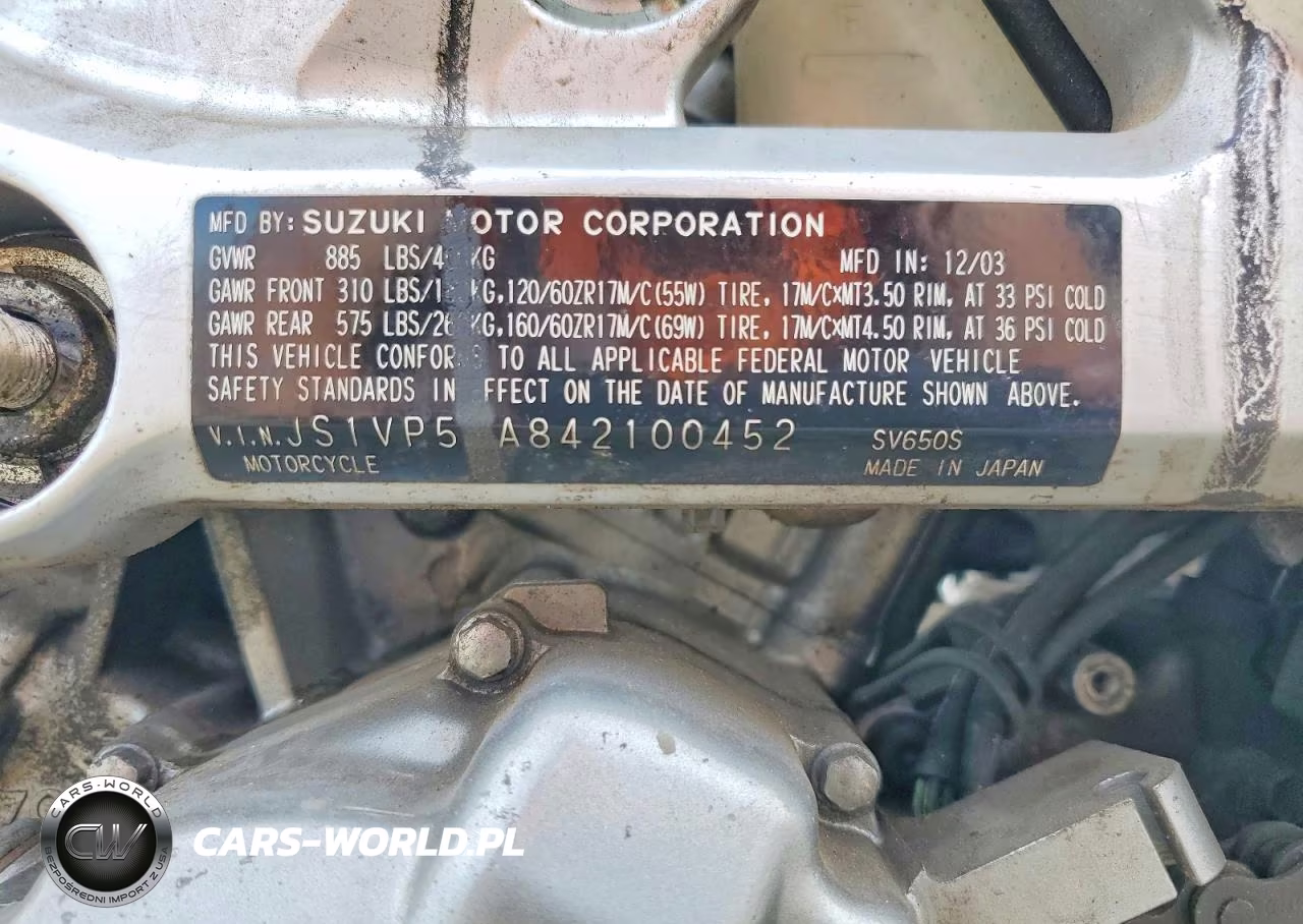 2004 Suzuki Sv650 VIN:JS1VP53A842100452 - 8
