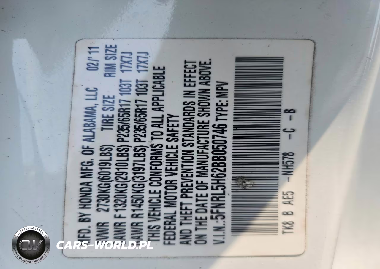2011 Honda Odyssey Exl VIN:5FNRL5H62BB050746 - 13