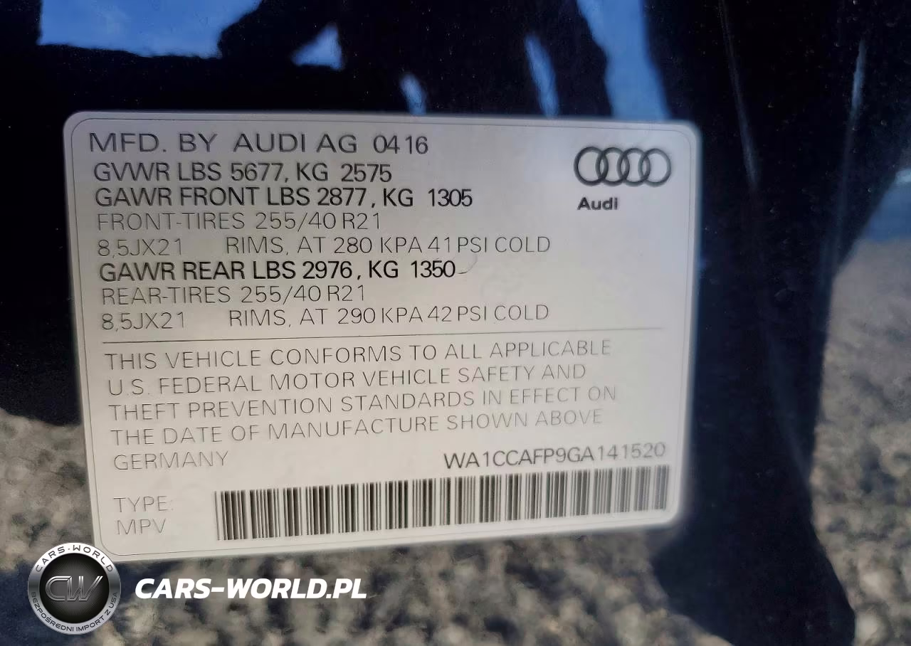 2016 Audi Sq5 Premium Plus VIN:WA1CCAFP9GA141520 - 13