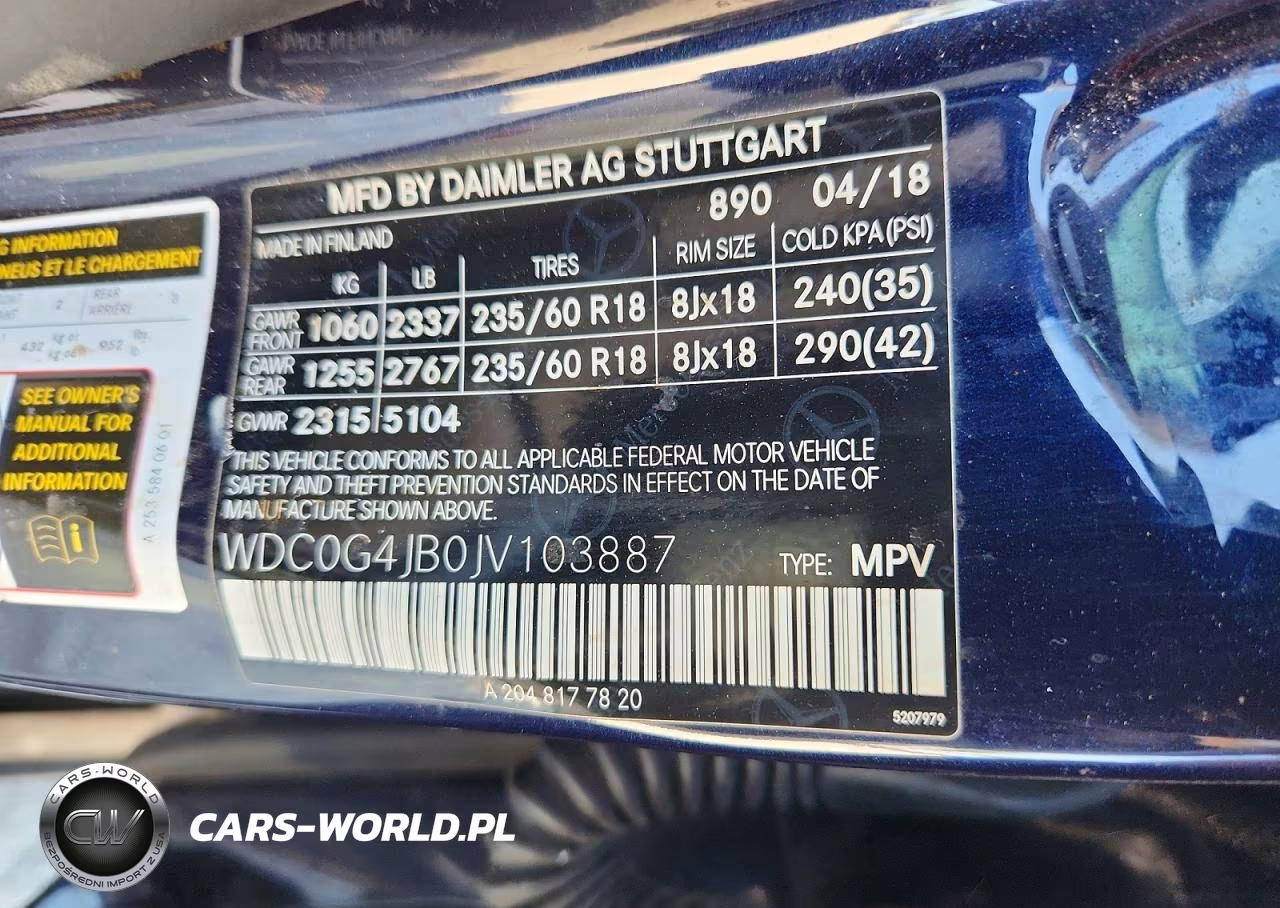 2018 Mercedes-Benz Glc 300 VIN:WDC0G4JB0JV103887 - 14