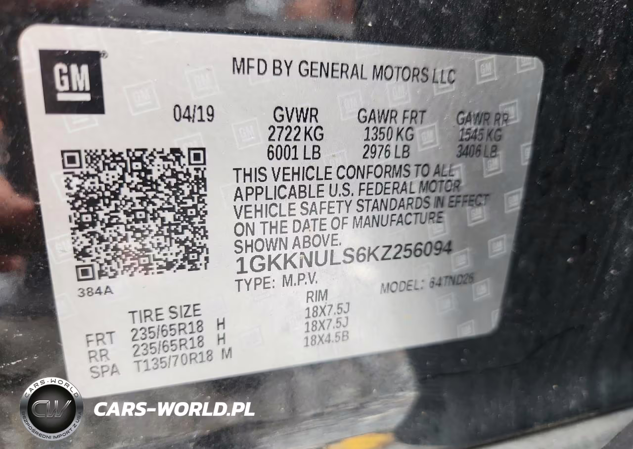 2019 GMC Acadia Slt-1 VIN:1GKKNULS6KZ256094 - 13