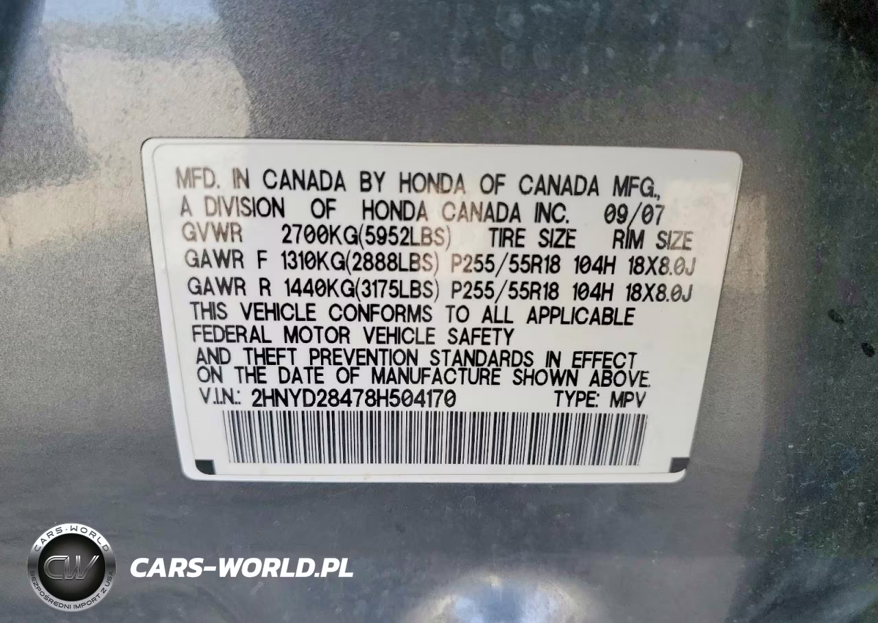 2008 Acura Mdx Technology VIN:2HNYD28478H504170 - 13