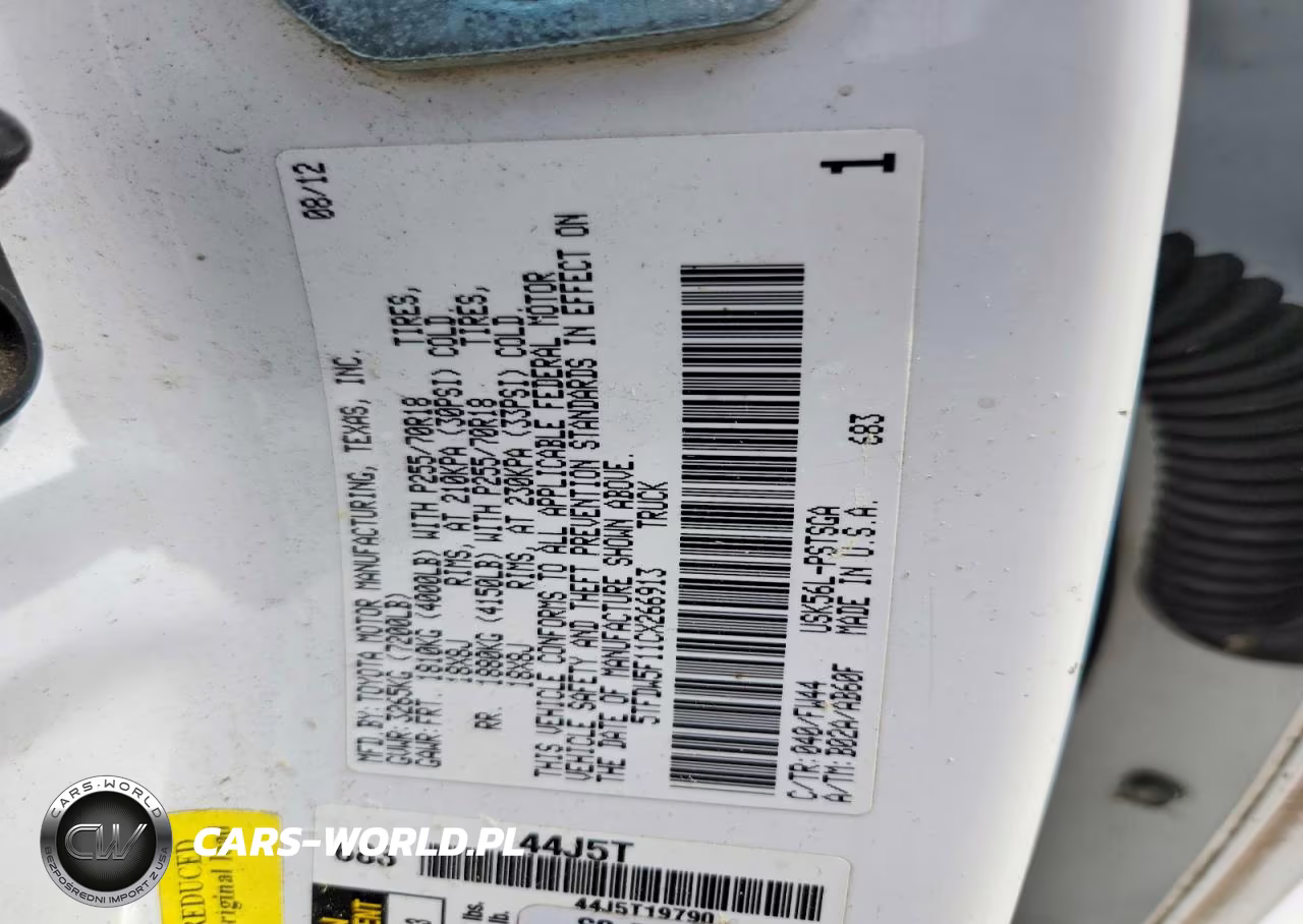 2012 Toyota Tundra Crewmax Sr5 VIN:5TFDW5F11CX266913 - 12