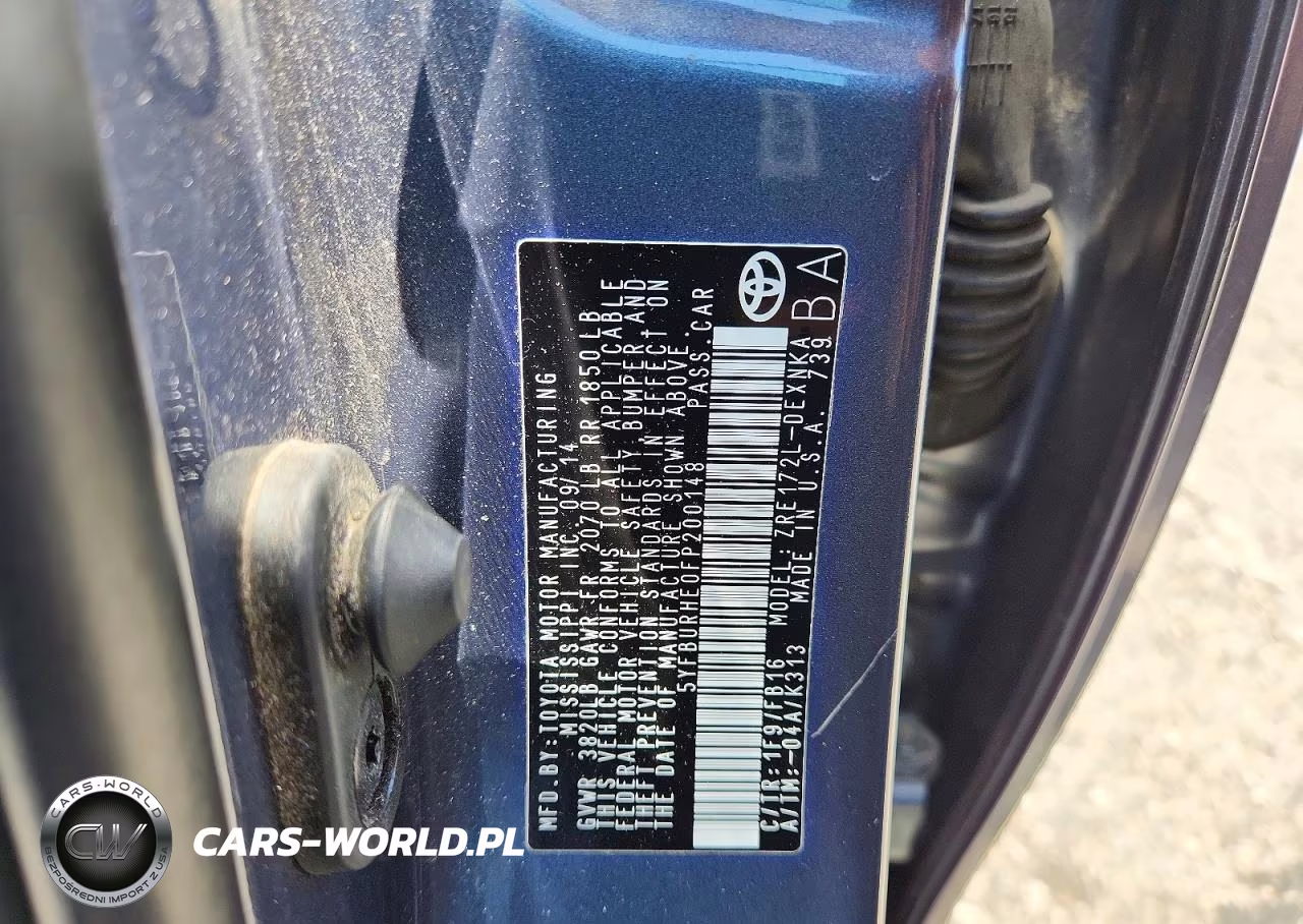2015 Toyota Corolla Le VIN:5YFBURHE0FP200148 - 12