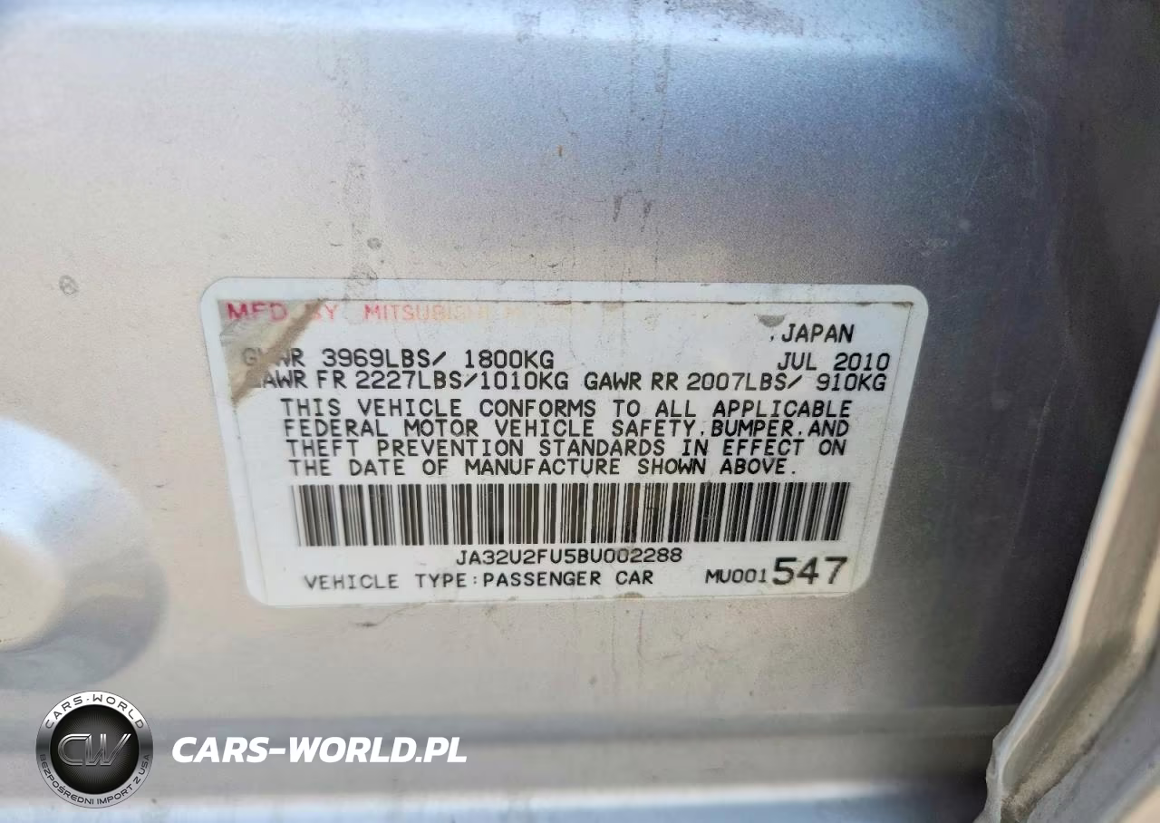 2011 Mitsubishi Lancer Es-Es Sport VIN:JA32U2FU5BU002288 - 12