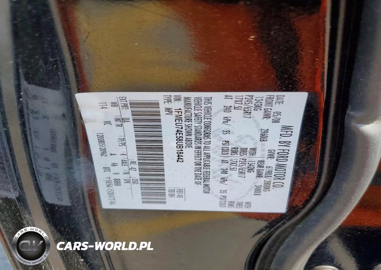 2008 Ford Explorer Eddie Bauer VIN:1FMEU74E58UB18442 - 13