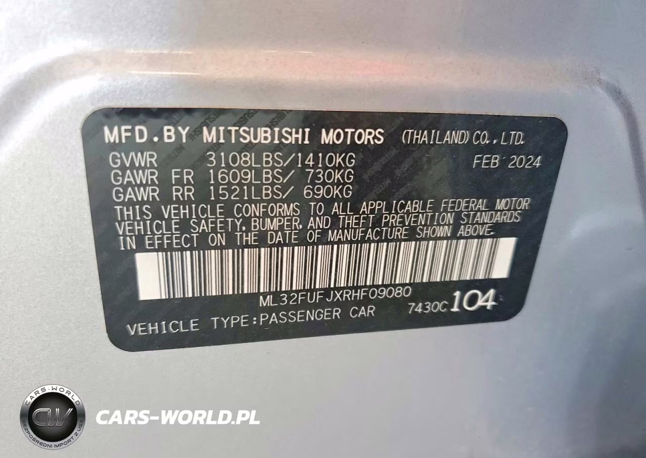 2024 Mitsubishi Mirage G4 Es VIN:ML32FUFJXRHF09080 - 12