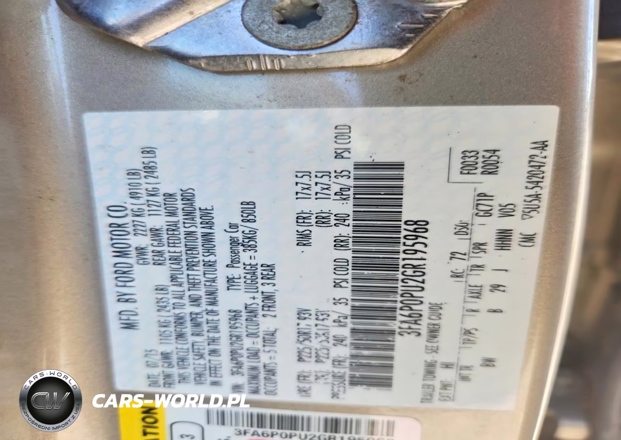 2016 Ford Fusion Se Phev VIN:3FA6P0PU2GR195968 - 13