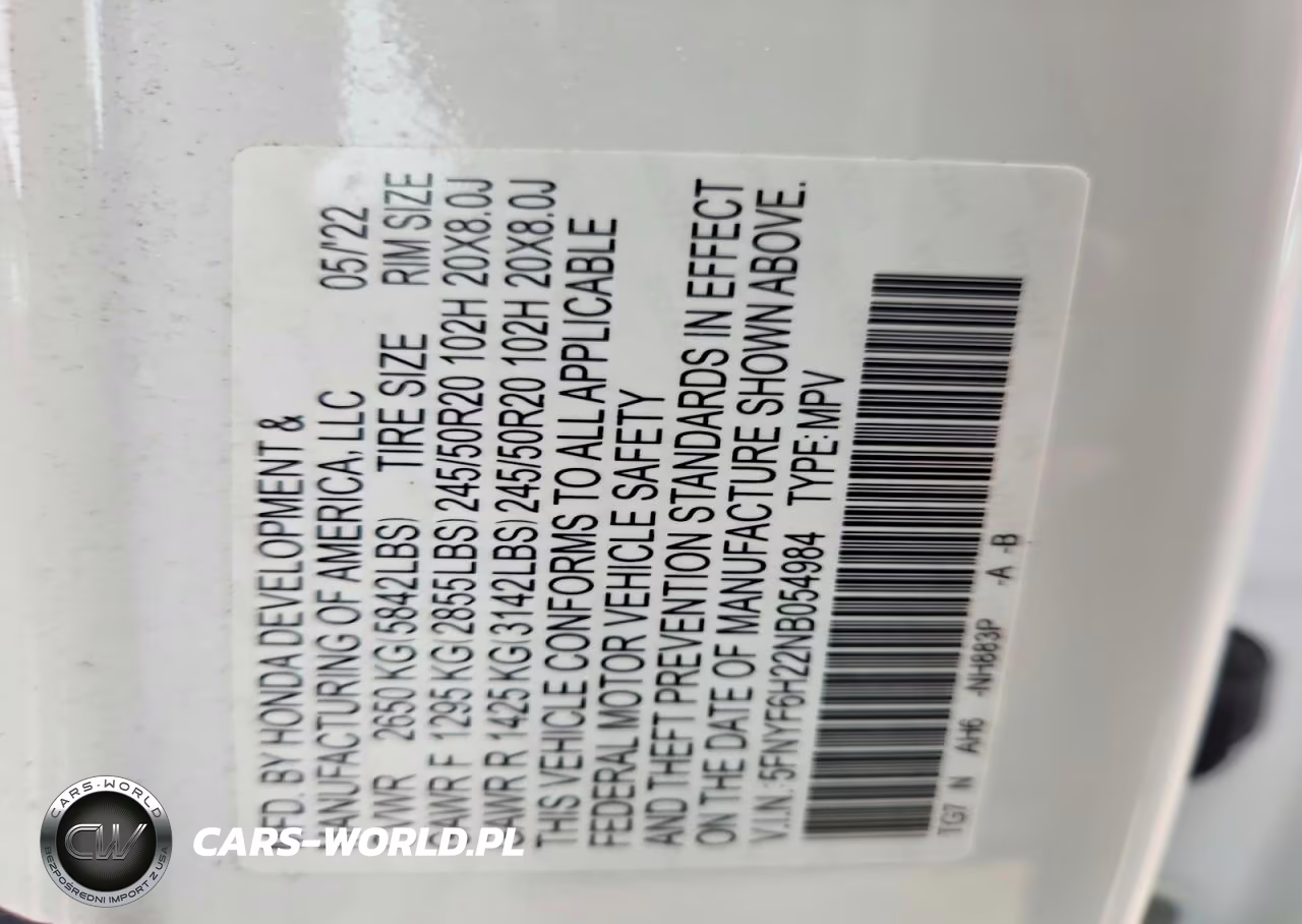 2022 Honda Pilot Se VIN:5FNYF6H22NB054984 - 13