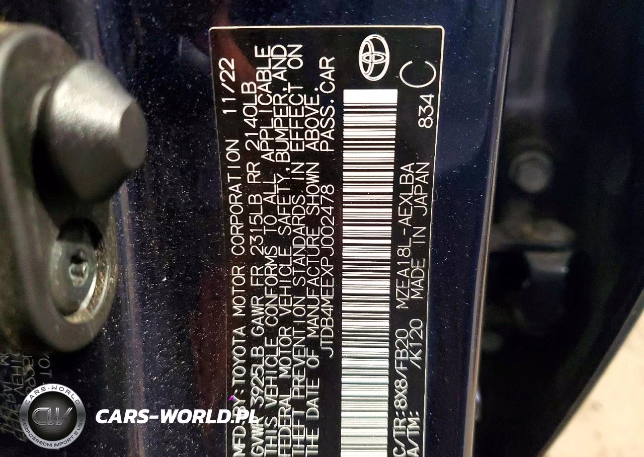 2023 Toyota Corolla Le VIN:JTDB4MEEXPJ002478 - 13