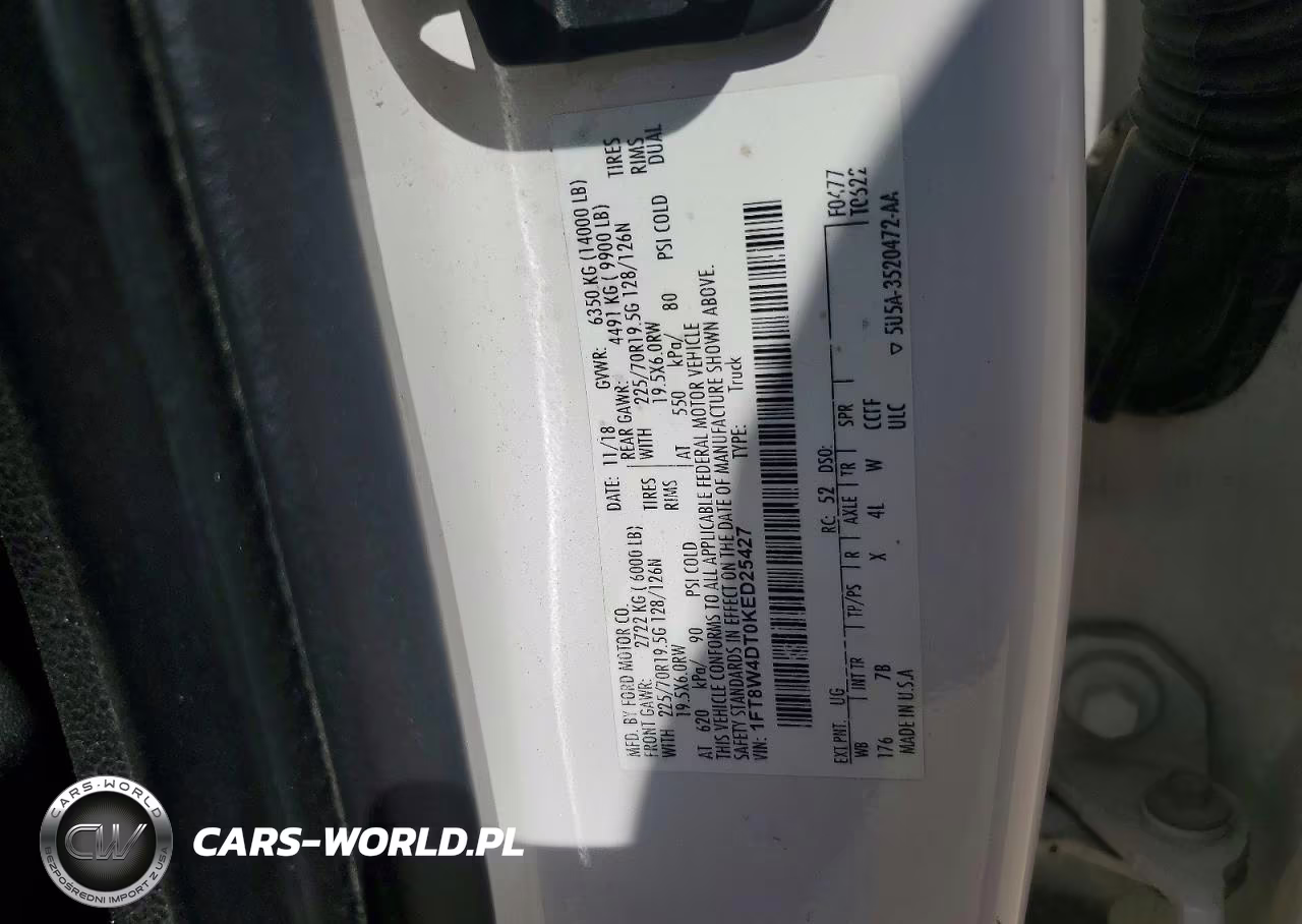2019 Ford F450 Super Duty VIN:1FT8W4DT0KED25427 - 13
