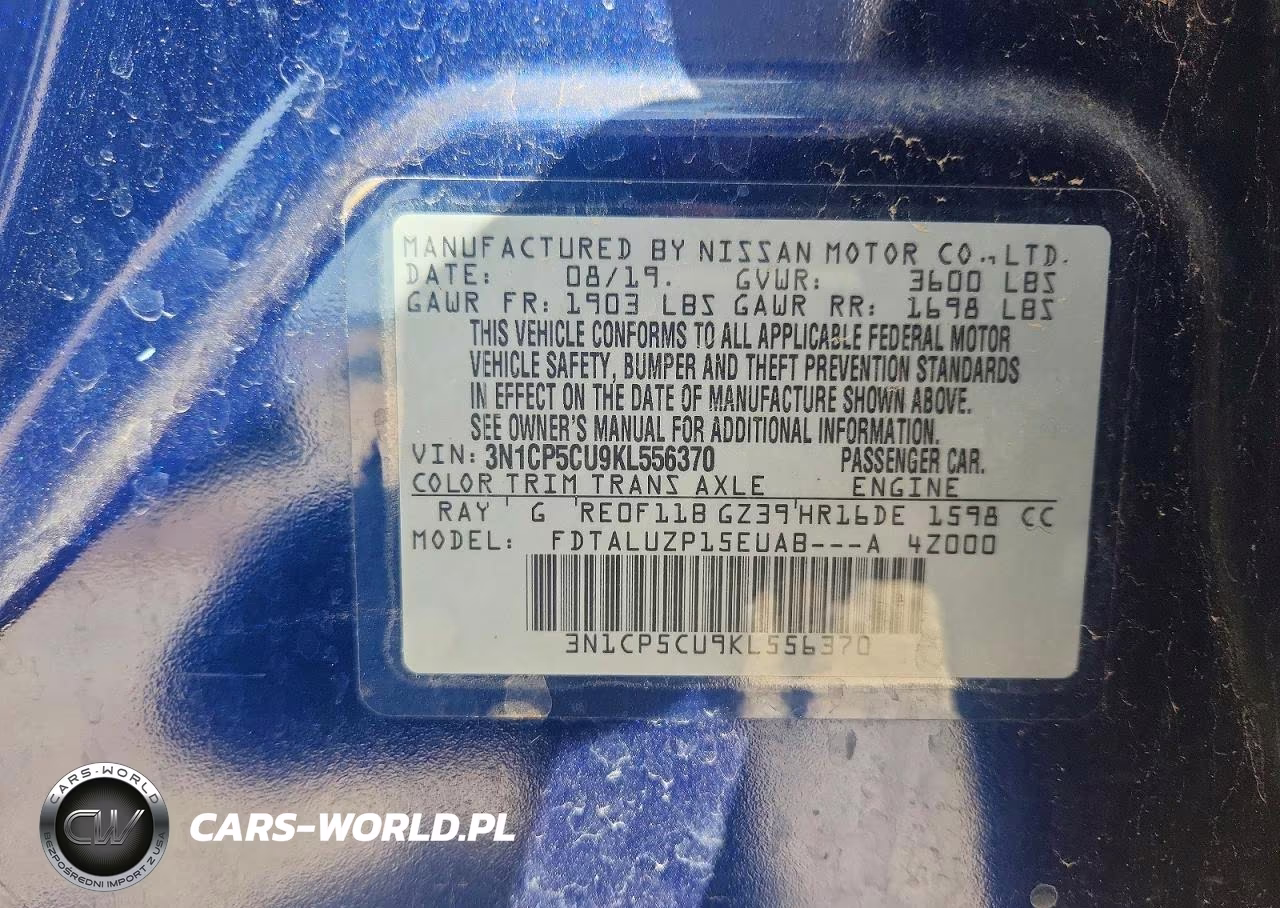 2019 Nissan Kicks Sr VIN:3N1CP5CU9KL556370 - 14