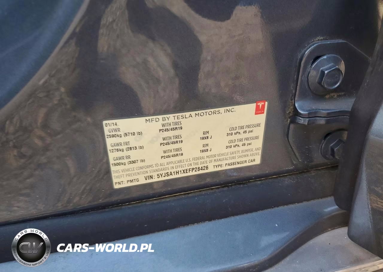 2014 Tesla Model S VIN:5YJSA1H1XEFP28426 - 12
