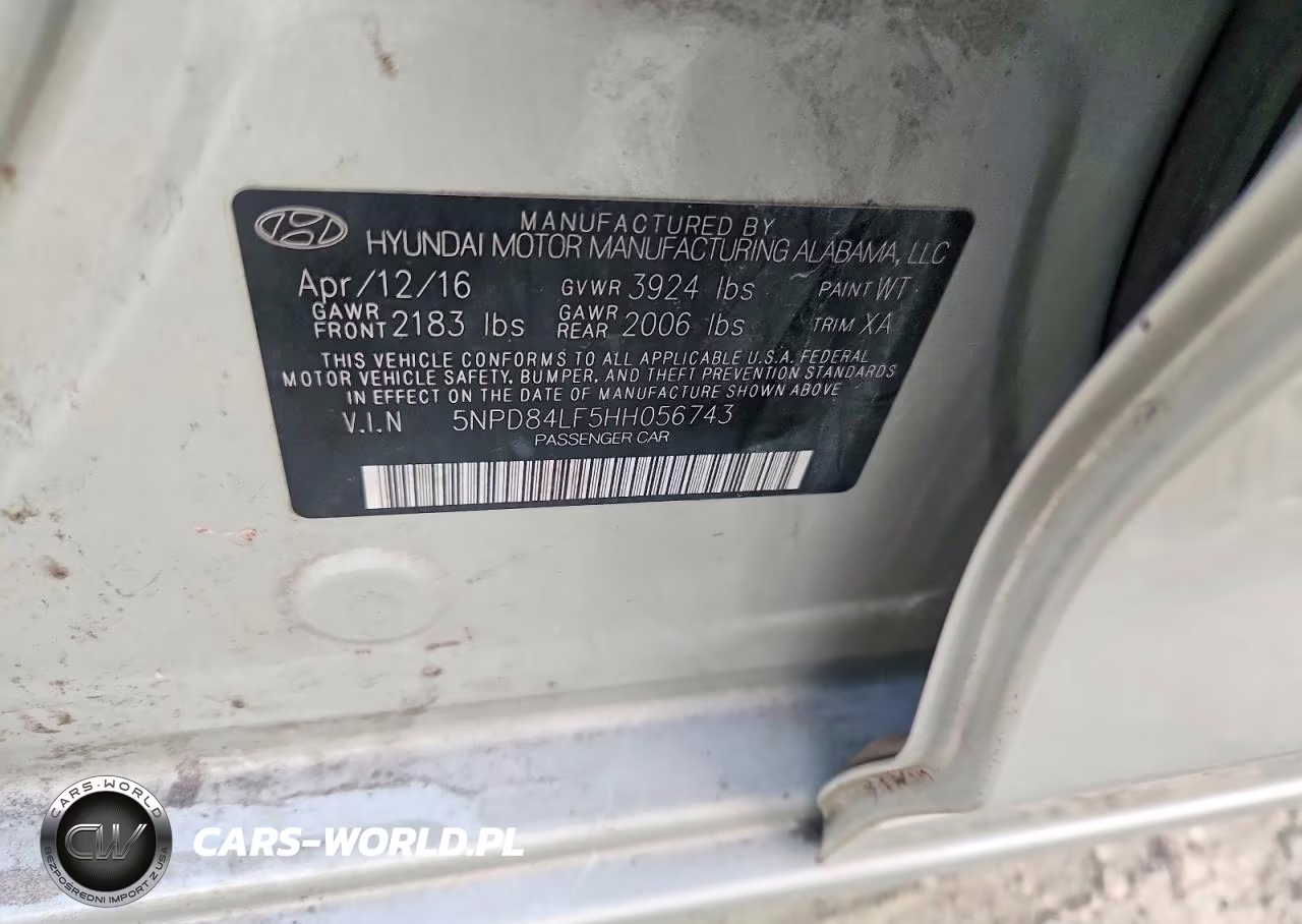 2017 Hyundai Elantra Se VIN:5NPD84LF5HH056743 - 12