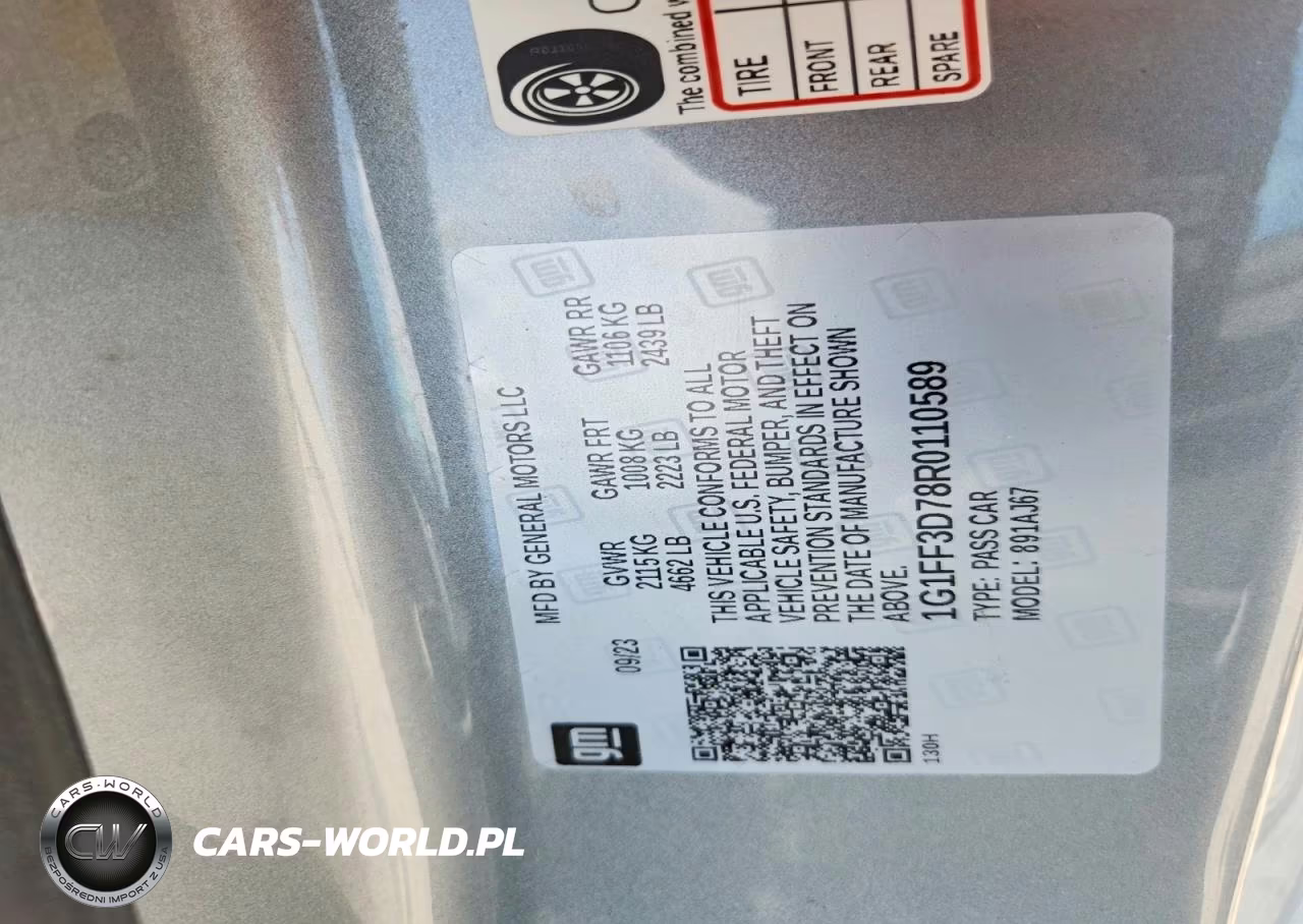 2024 Chevrolet Camaro Lt1 VIN:1G1FF3D78R0110589 - 13
