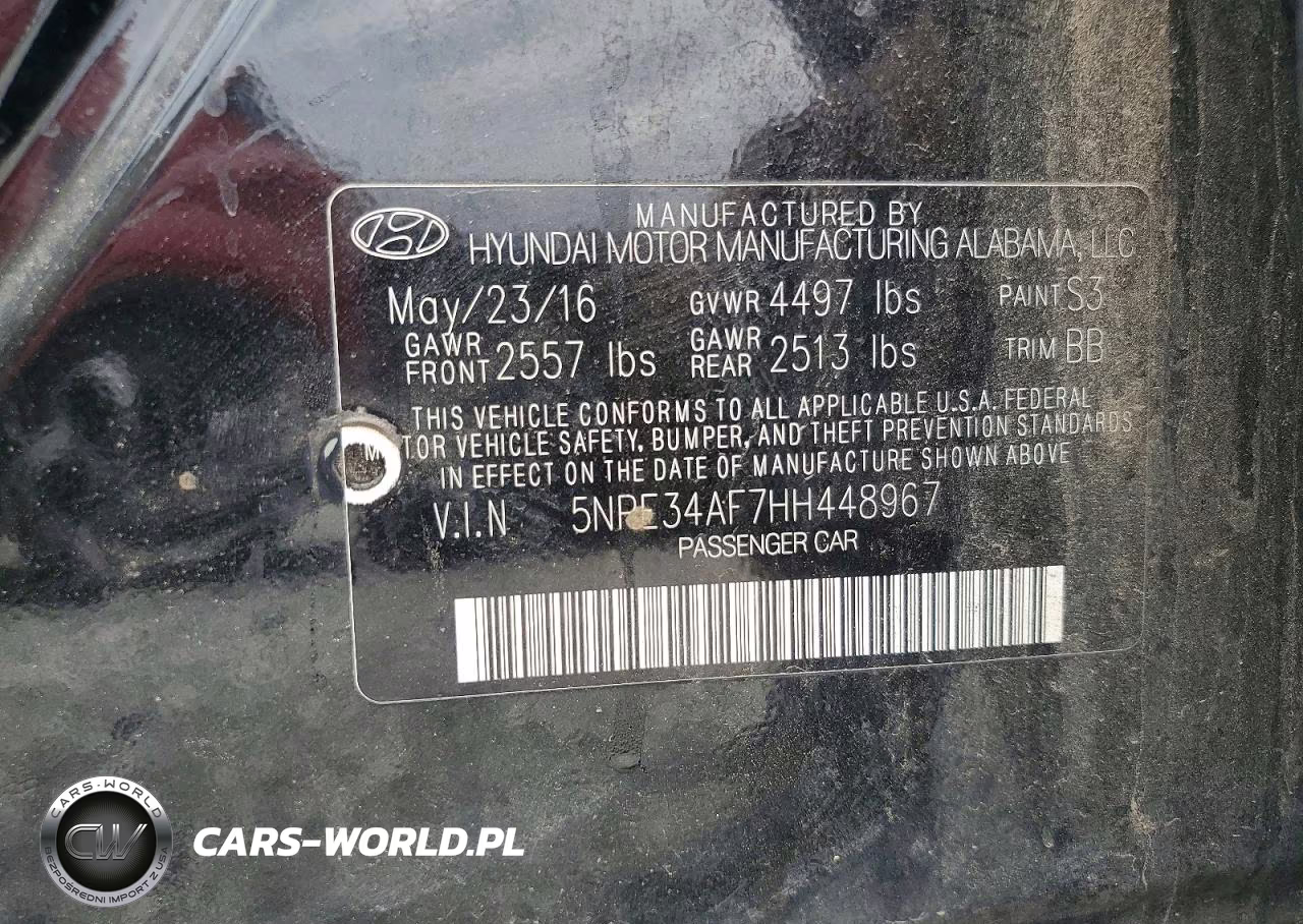 2017 Hyundai Sonata Sport VIN:5NPE34AF7HH448967 - 12