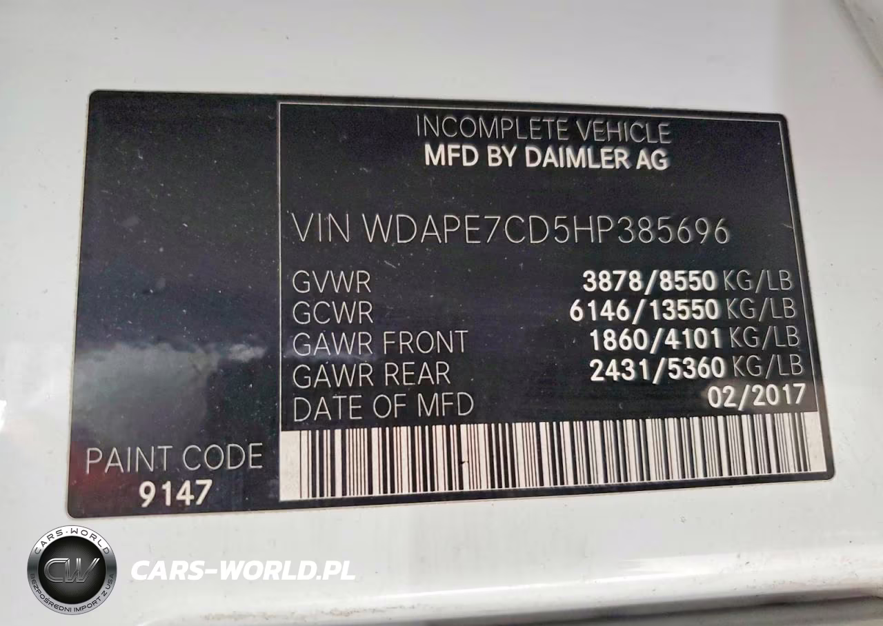2017 Mercedes-Benz Sprinter 2500 VIN:WDAPE7CD5HP385696 - 13