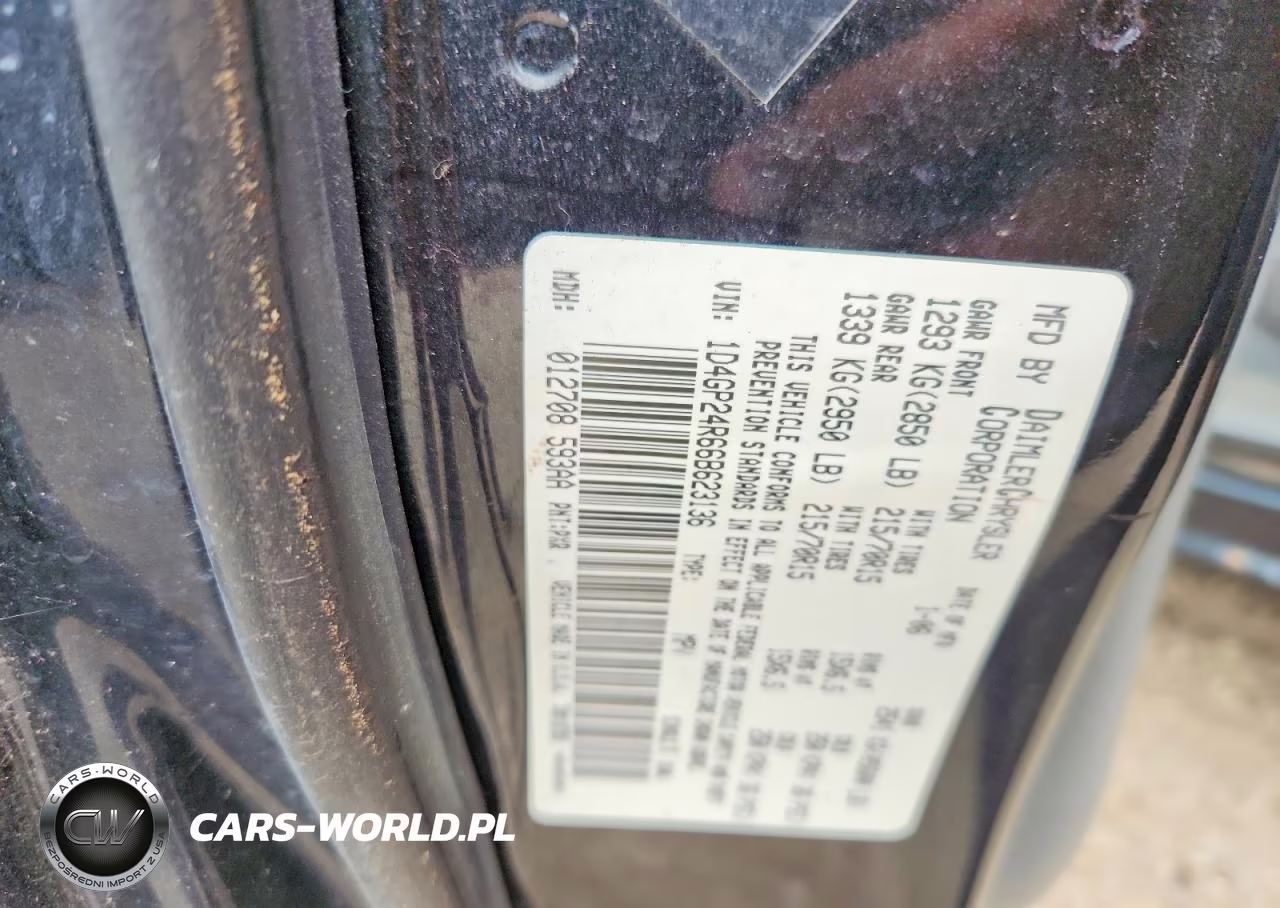 2006 Dodge Grand Caravan Se VIN:1D4GP24R66B623136 - 12