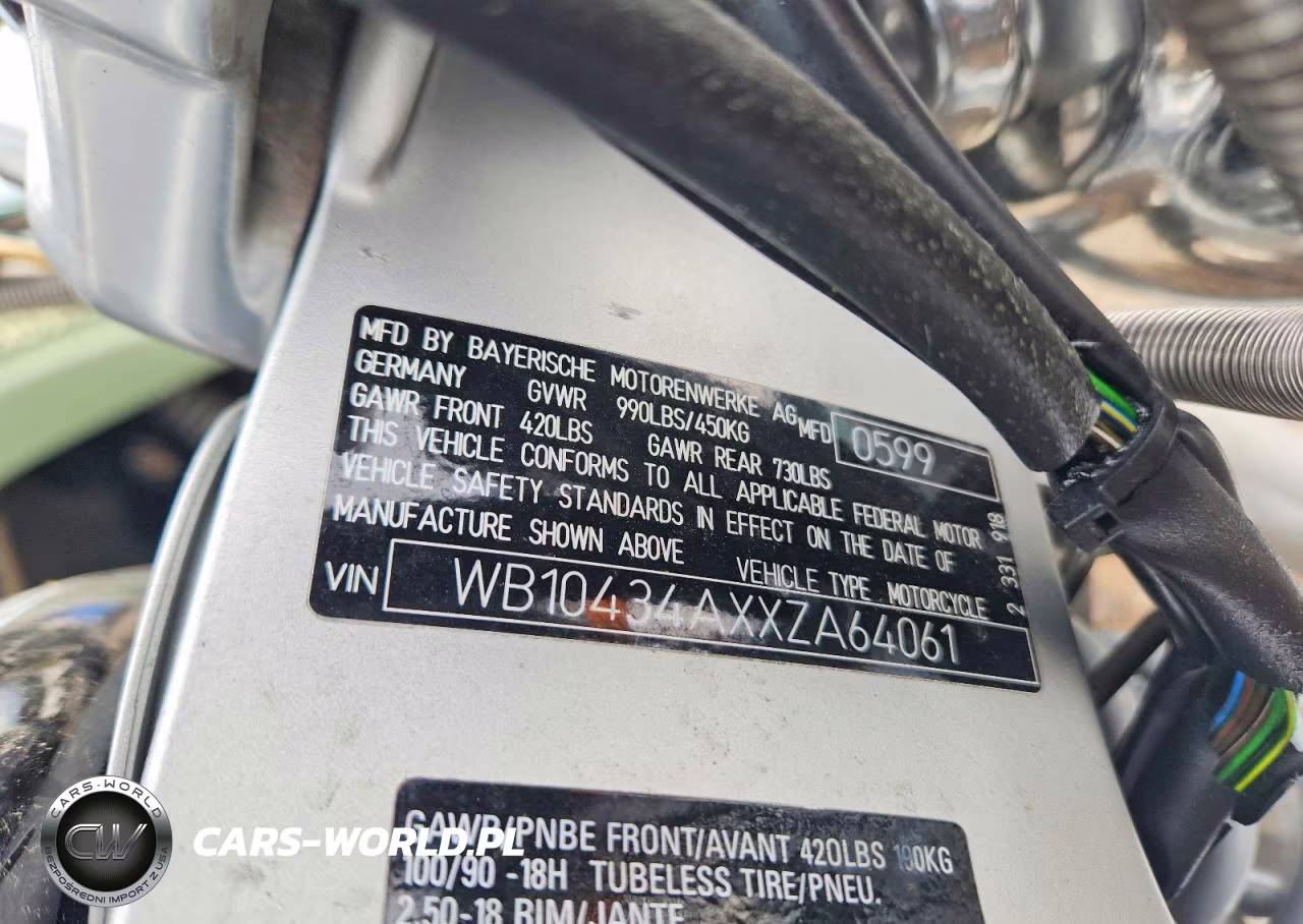 1999 BMW R1200 C VIN:WB10434AXXZA64061 - 8