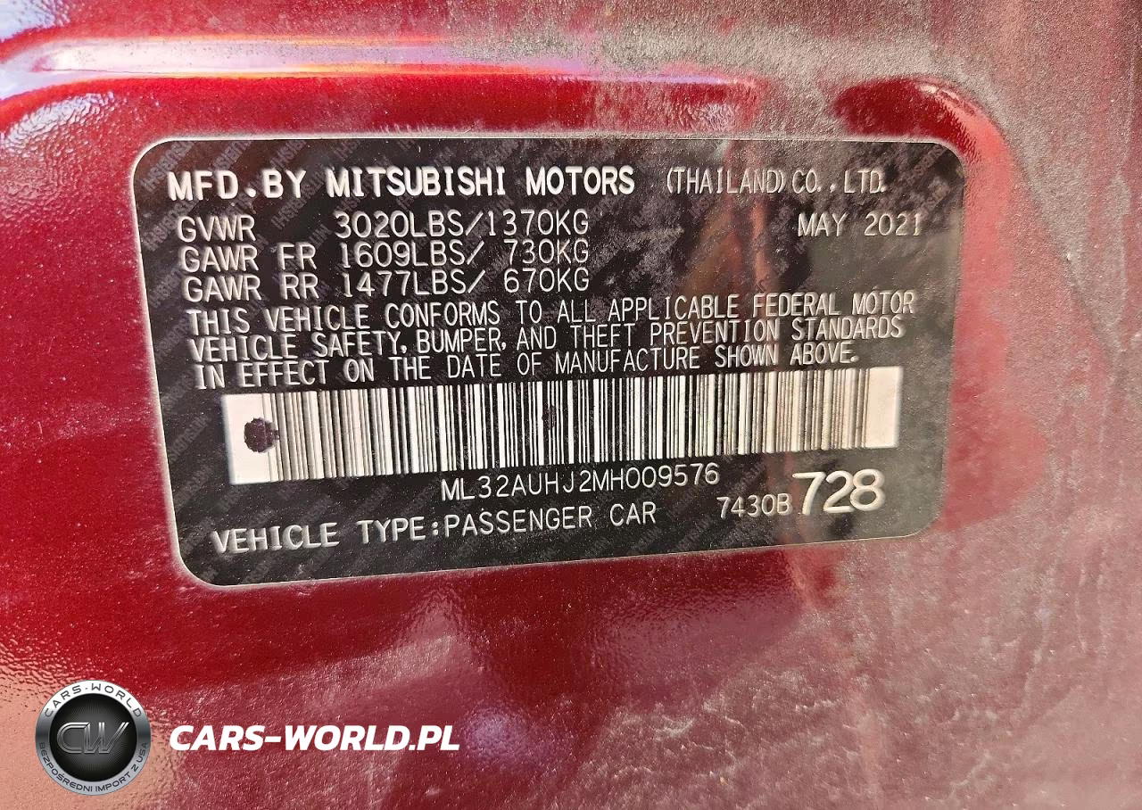 2021 Mitsubishi Mirage Es VIN:ML32AUHJ2MH009576 - 12
