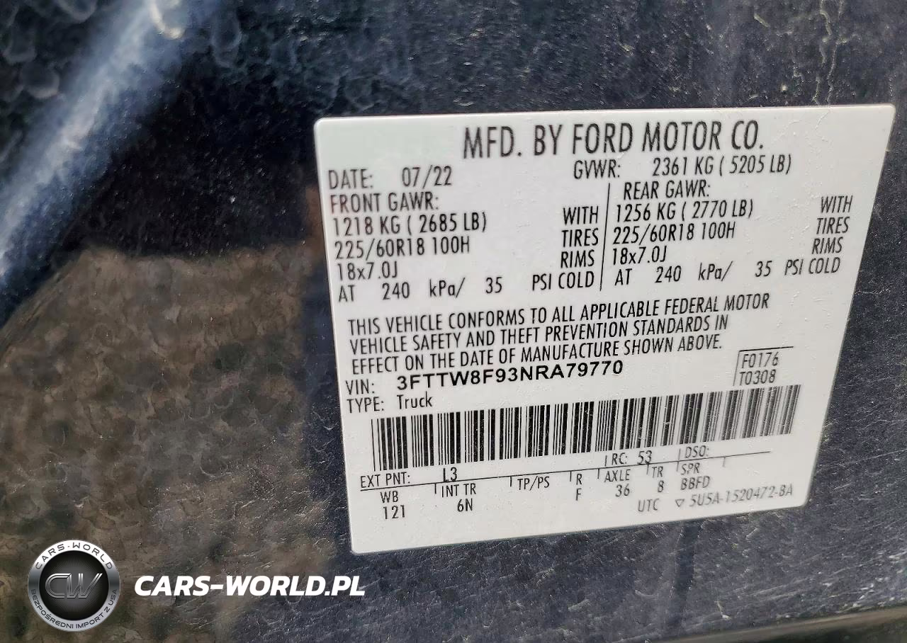 2022 Ford Maverick VIN:3FTTW8F93NRA79770 - 12