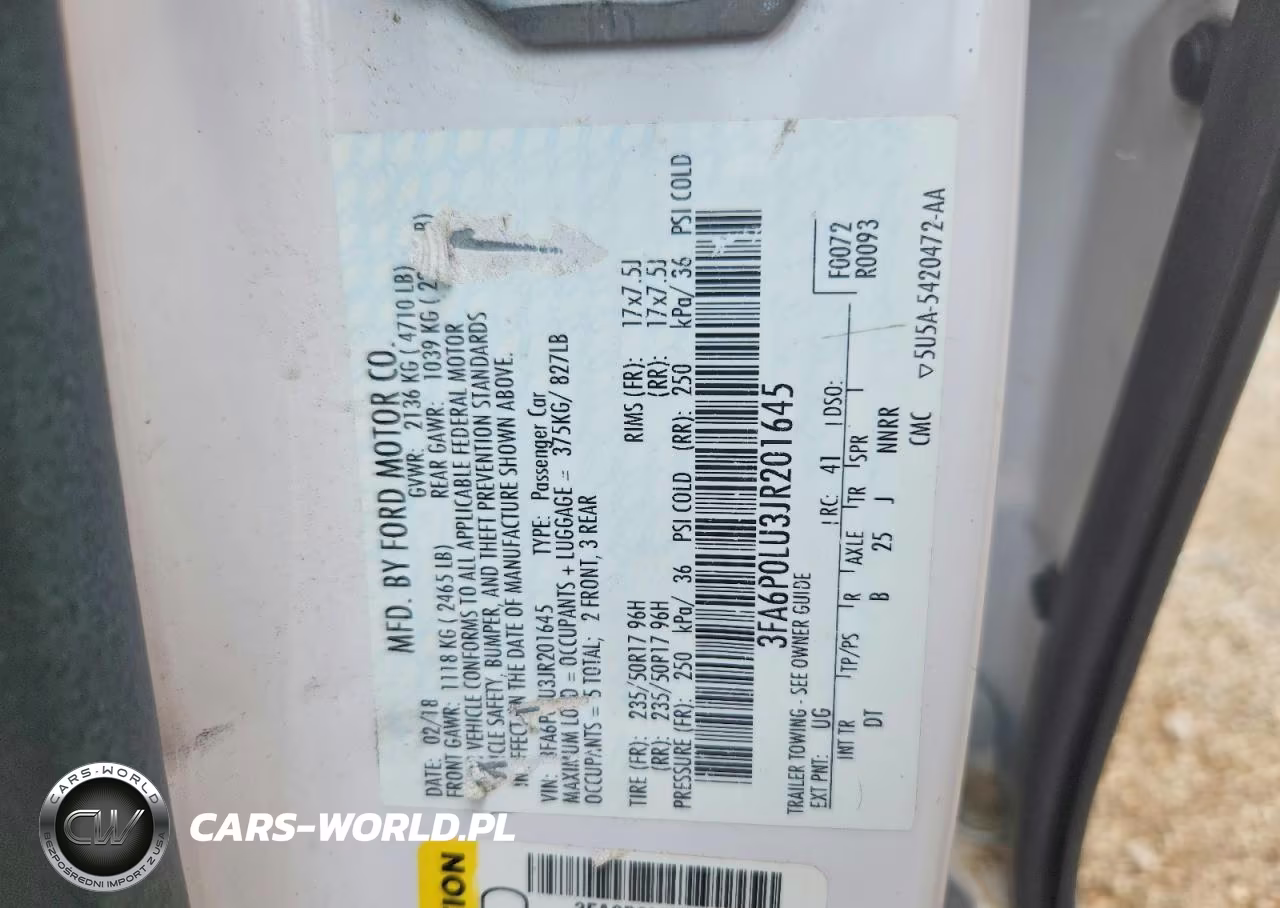 2018 Ford Fusion Se Hybrid VIN:3FA6P0LU3JR201645 - 12