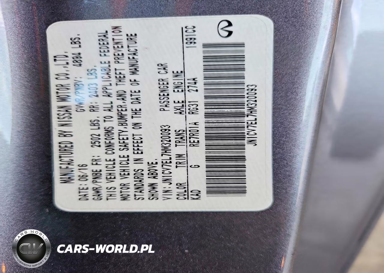 2017 Infiniti Q60 2.0T VIN:JN1CV7EL7HM320093 - 12