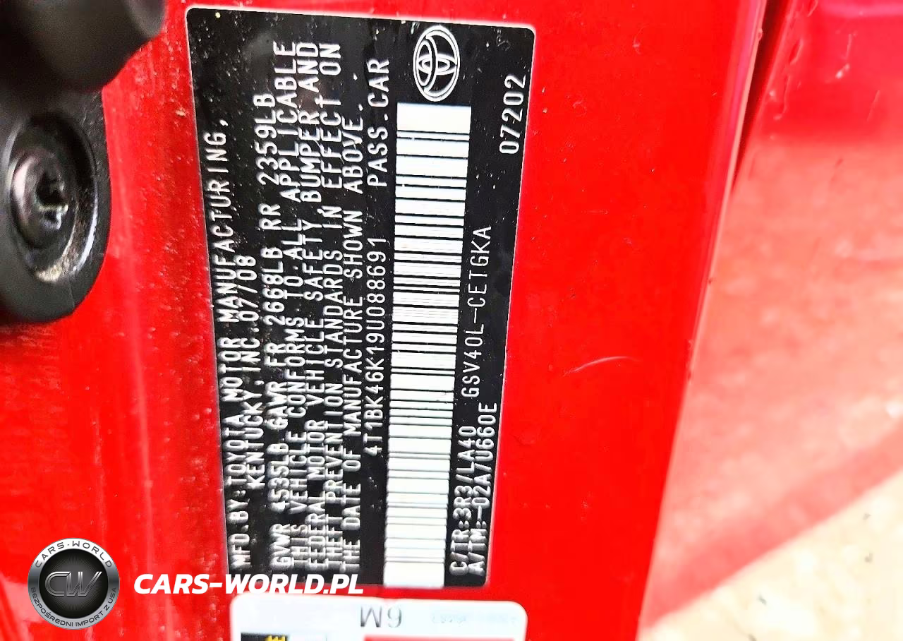 2009 Toyota Camry Xle V6 VIN:4T1BK46K19U088691 - 12