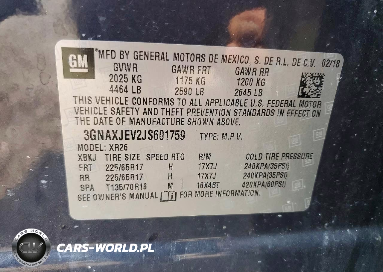 2018 Chevrolet Equinox Lt VIN:3GNAXJEV2JS601759 - 13