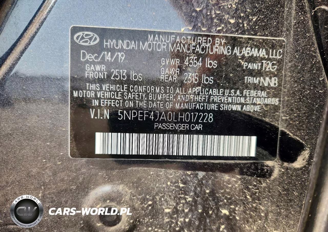 2020 Hyundai Sonata Sel VIN:5NPEF4JA0LH017228 - 12