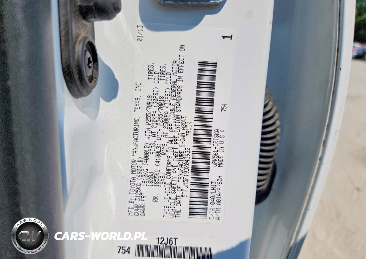 2013 Toyota Tundra Double Cab Sr5 VIN:5TFUM5F19DX043932 - 12
