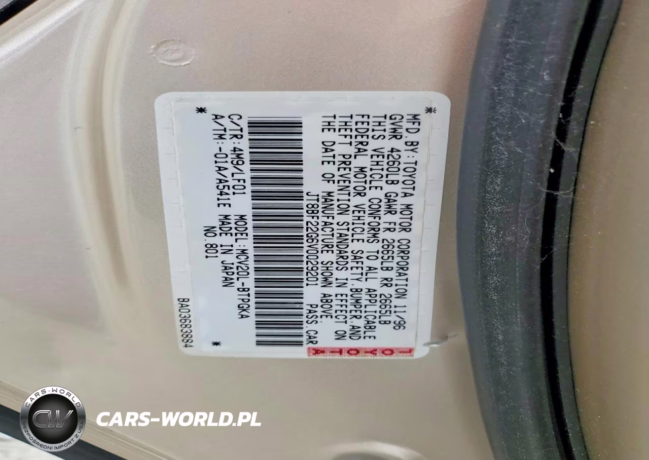 1997 Lexus Es 300 VIN:JT8BF22G6V0029201 - 12