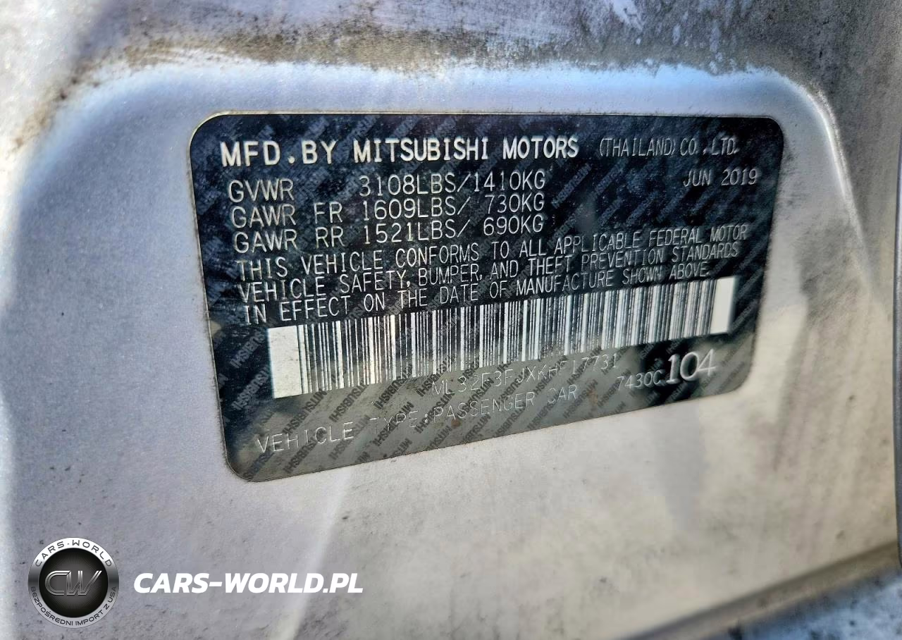 2019 Mitsubishi Mirage G4 Es VIN:ML32F3FJXKHF17731 - 12