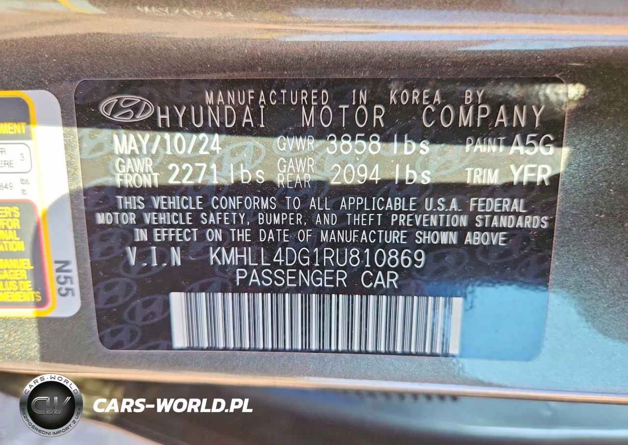 2024 Hyundai Elantra Se VIN:KMHLL4DG1RU810869 - 13