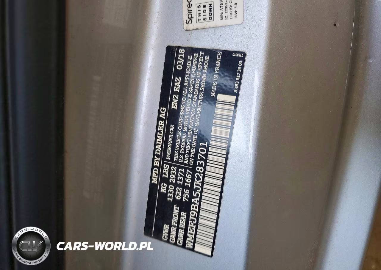 2018 Smart Fortwo VIN:WMEFJ9BA5JK283701 - 12