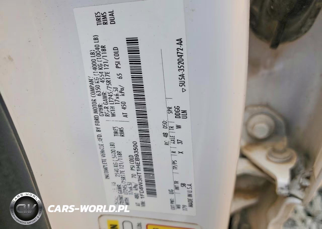 2017 Ford F350 Super Duty VIN:1FD8W3HT1HEB93500 - 12