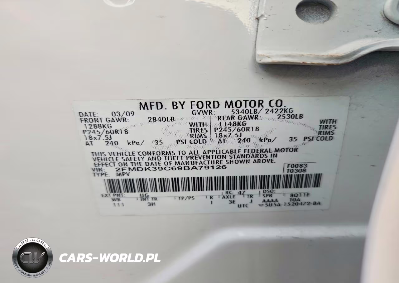 2009 Ford Edge Limited VIN:2FMDK39C69BA79126 - 13