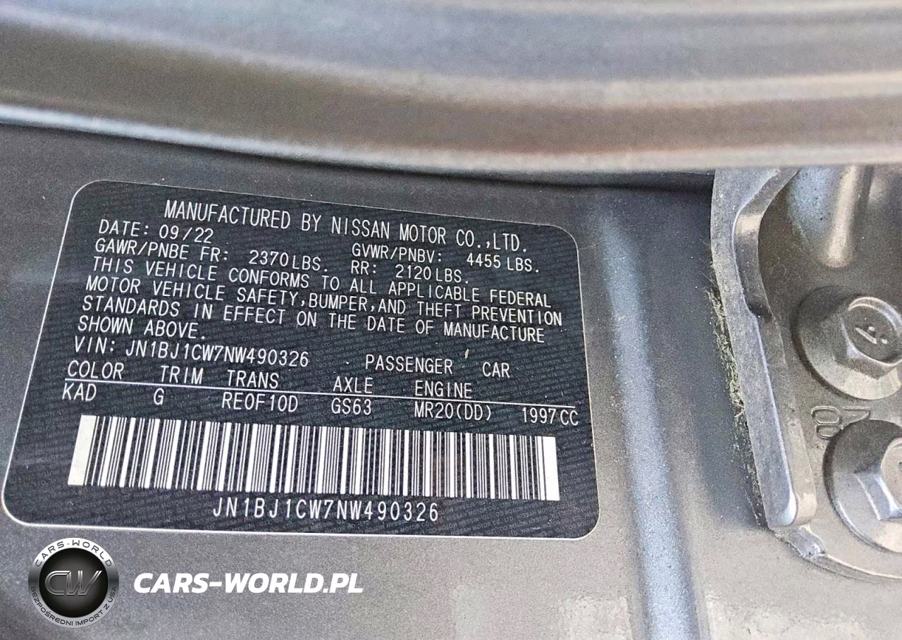 2022 Nissan Rogue Sport Sl VIN:JN1BJ1CW7NW490326 - 13