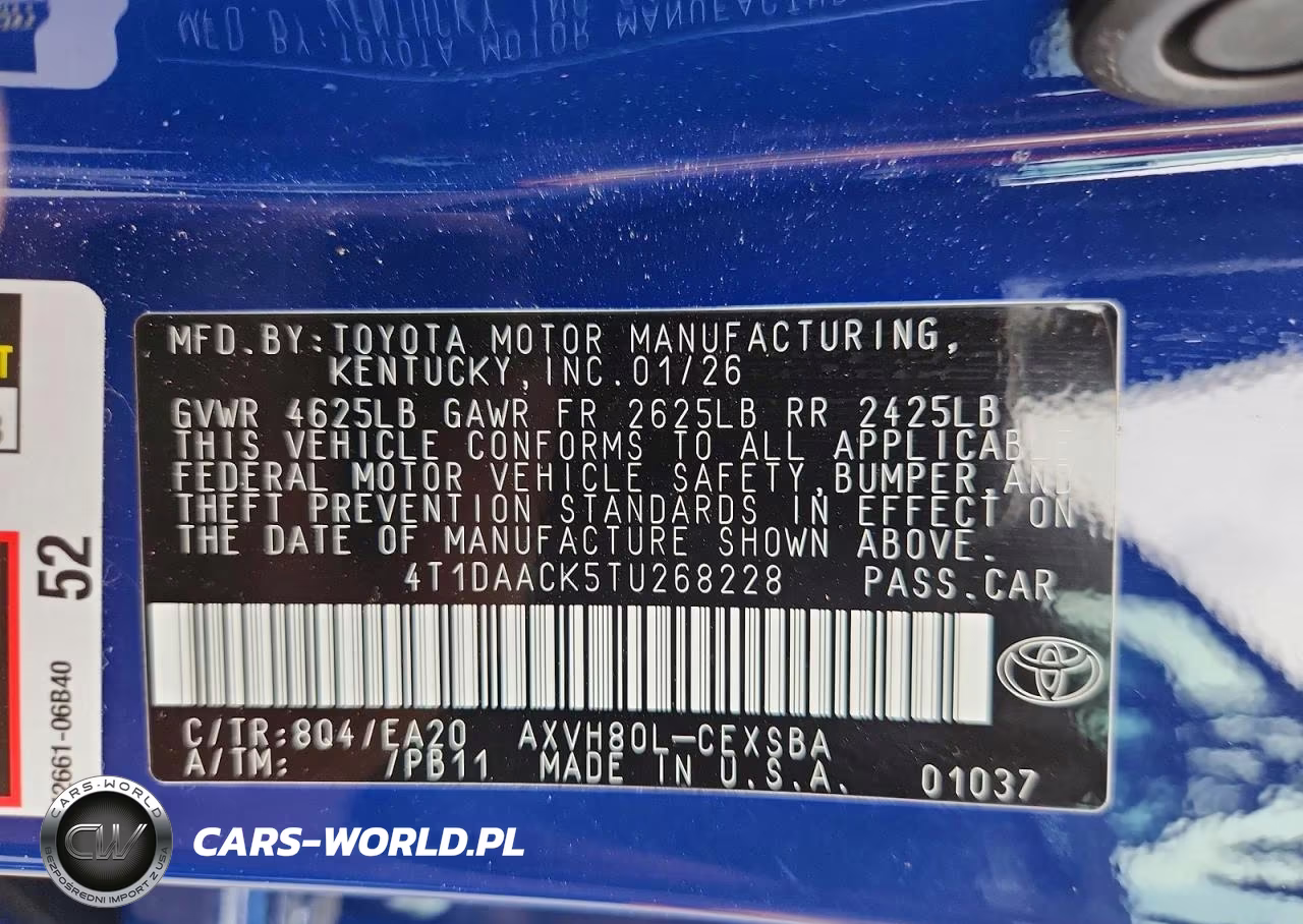 2026 Toyota Camry Se VIN:4T1DAACK5TU268228 - 12