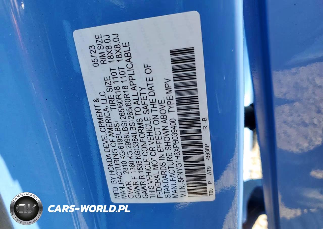 2023 Honda Pilot Trailsport VIN:5FNYG1H6XPB039400 - 14