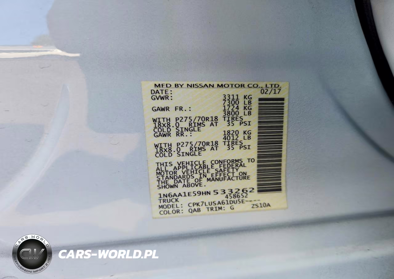 2017 Nissan Titan Pro-4X VIN:1N6AA1E59HN533262 - 12