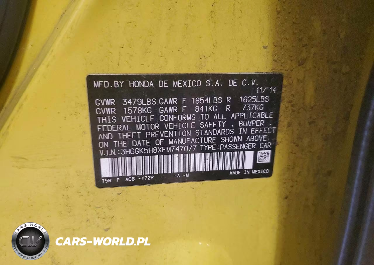 2015 Honda Fit Ex VIN:3HGGK5H8XFM747077 - 12
