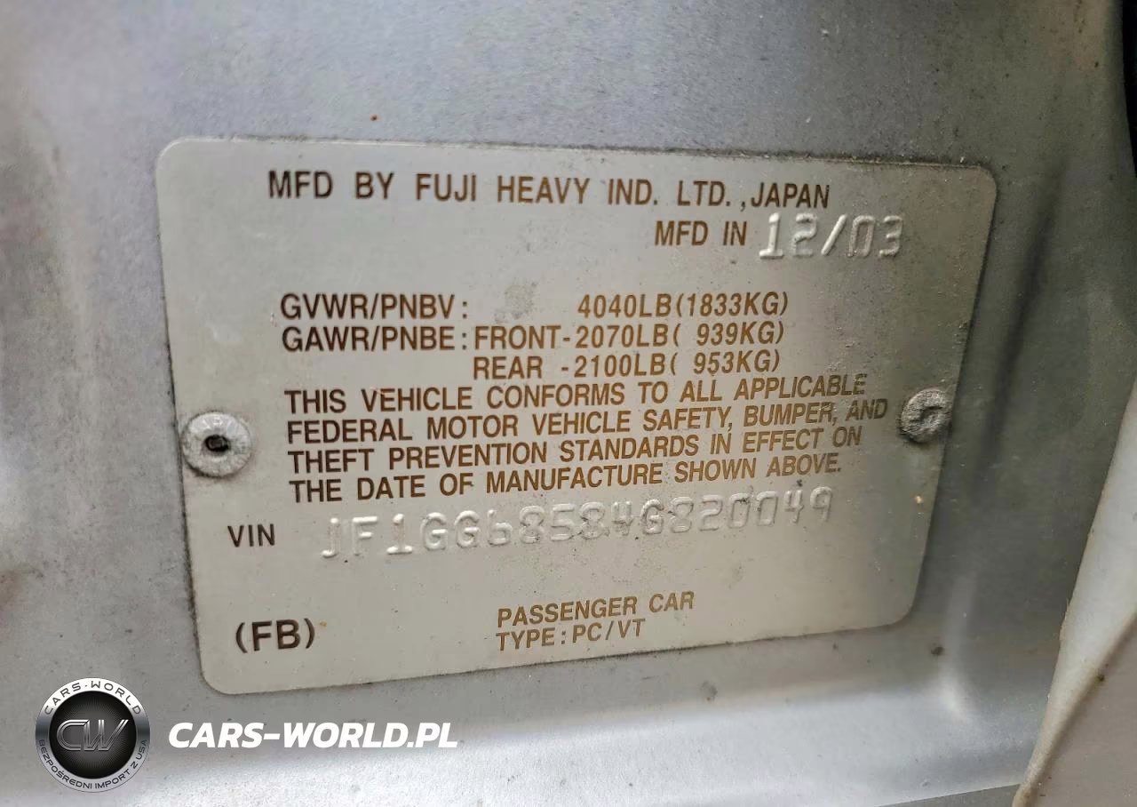 2004 Subaru Impreza Outback Sport VIN:JF1GG68584G820049 - 12