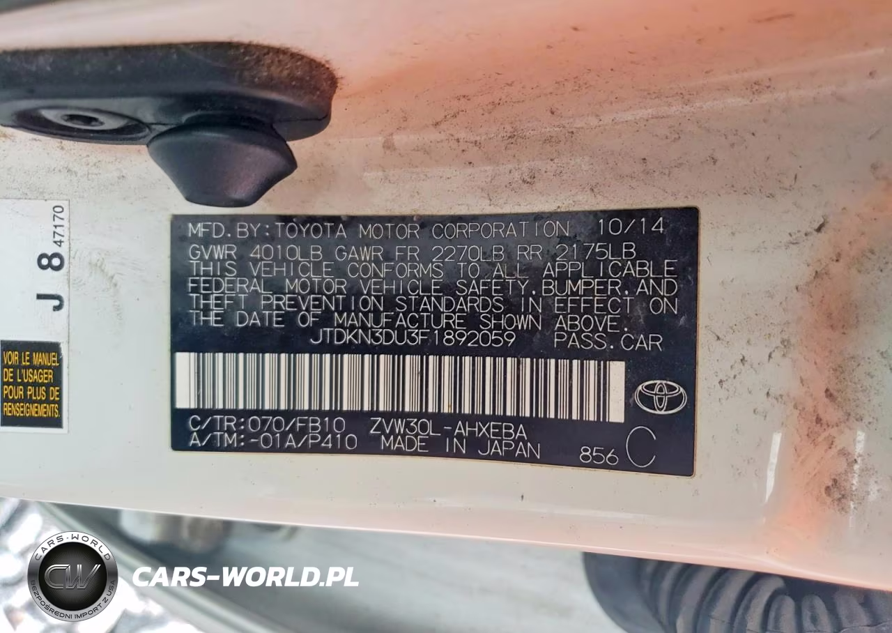 2015 Toyota Prius Three VIN:JTDKN3DU3F1892059 - 12