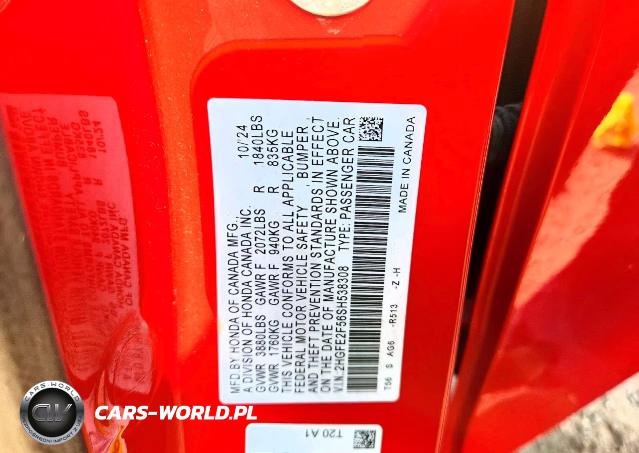 2025 Honda Civic Sport VIN:2HGFE2F56SH538308 - 12