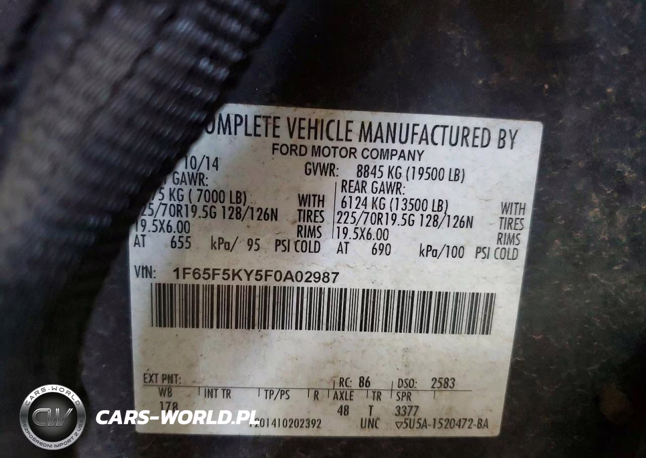 2015 Ford F59 Delivery Truck VIN:1F65F5KY5F0A02987 - 13